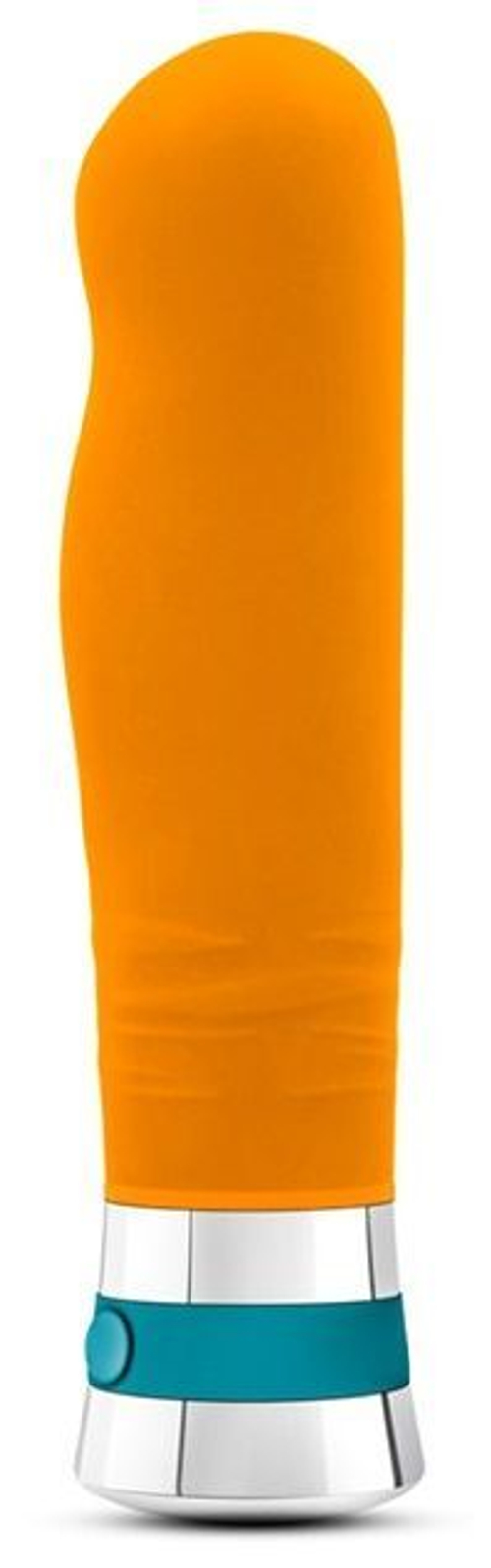 Оранжевый вибромассажер LUCENT - 17,2 см.