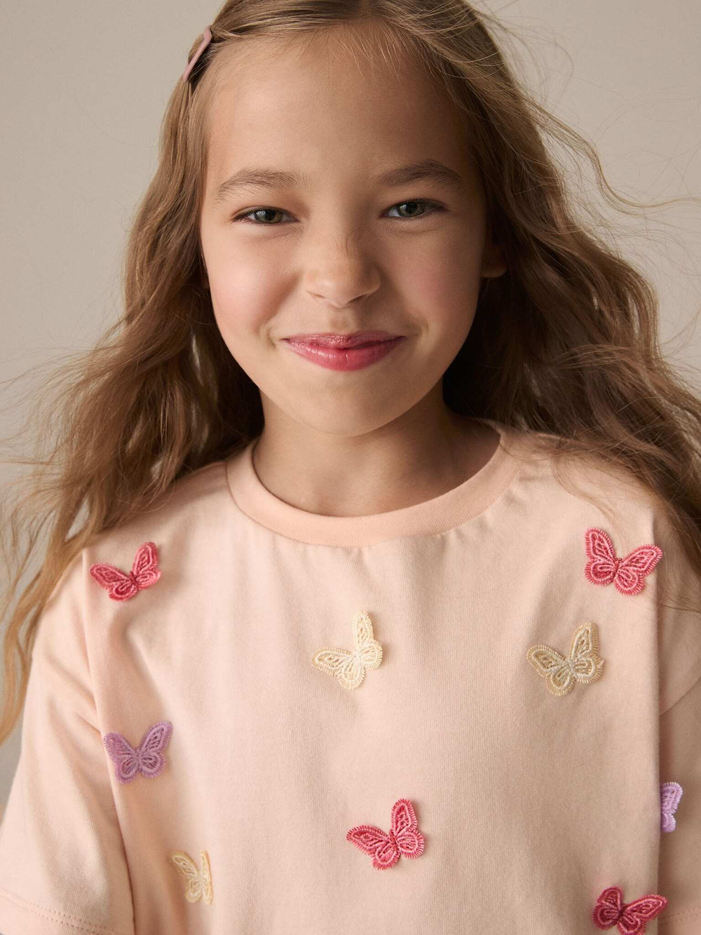 Футболка для девочки Next E44-404, Персиковый