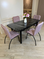 Большой кухонный стол "МАКСИ" Тунис и стулья "ЛОРД" 4 шт.