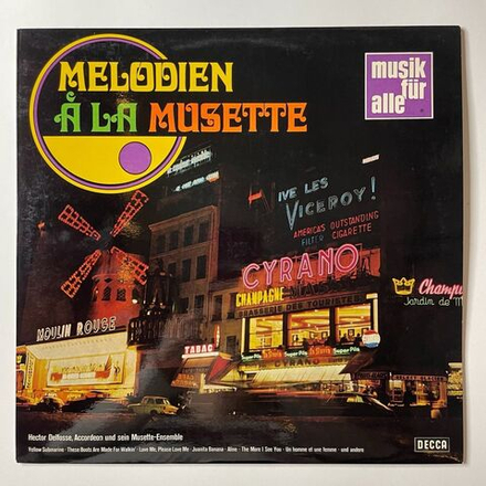 Винтажная виниловая пластинка LP Hector Delfosse Et Son Ensemble Melodien A La Musette (Germany 1968)