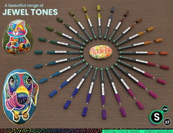 TOOLI-ART акриловые маркеры фломастеры 24 24 Jewel Dark Tones 0,7 мм