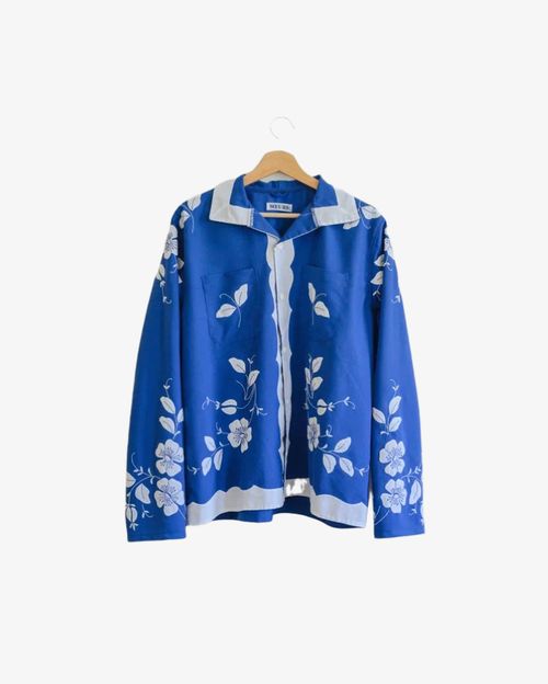 Рубашка Soeurs украшенная с аппликациями синяя