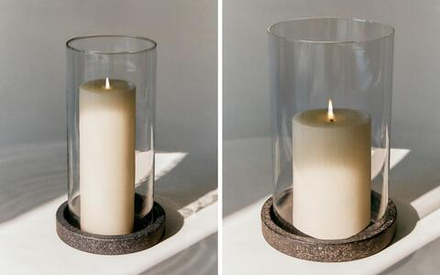 Zara Home Подсвечник из стекла, цвет чёрный, 31.7 см