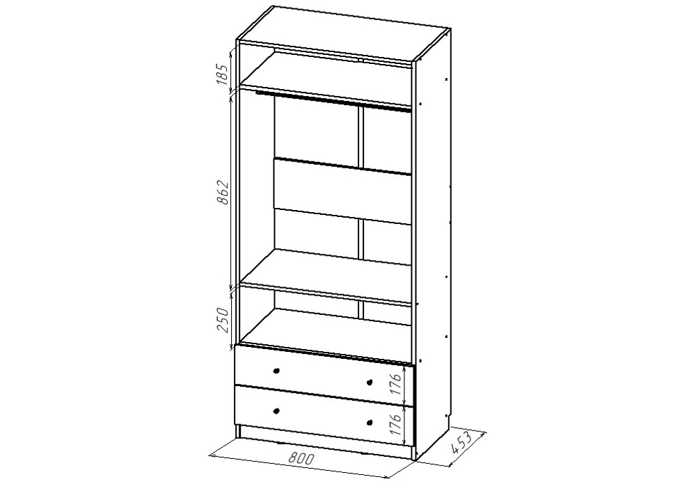 Шкаф МАМА "Девочки", Белый