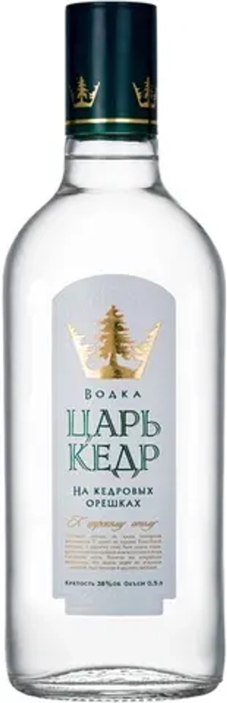 Водка ЦАРЬ КЕДР 38%  0.5 л
