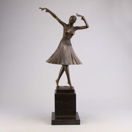 Винтаж: Бронзовая скульптура «Танцовщица»