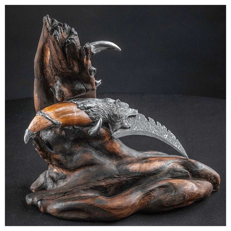 Нож серебряный «Великий кам»