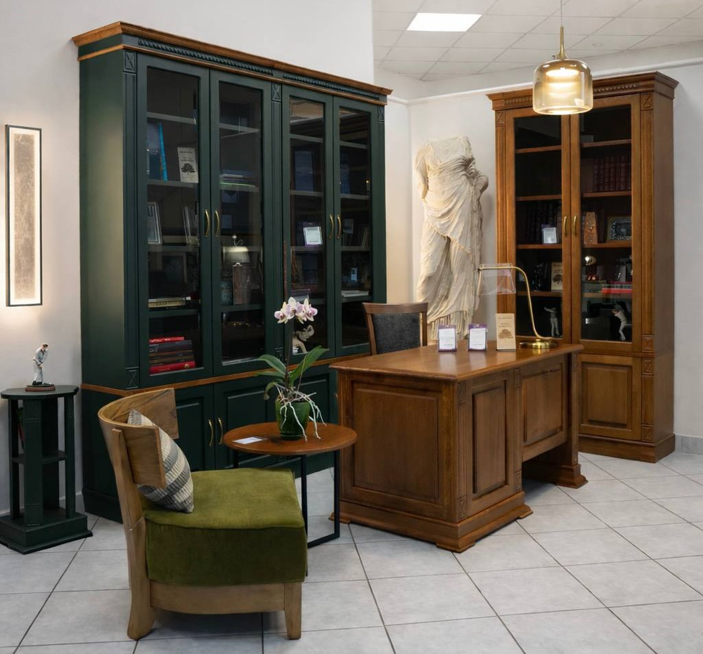 Набор мебели для библиотеки "Верди Классик Грин"