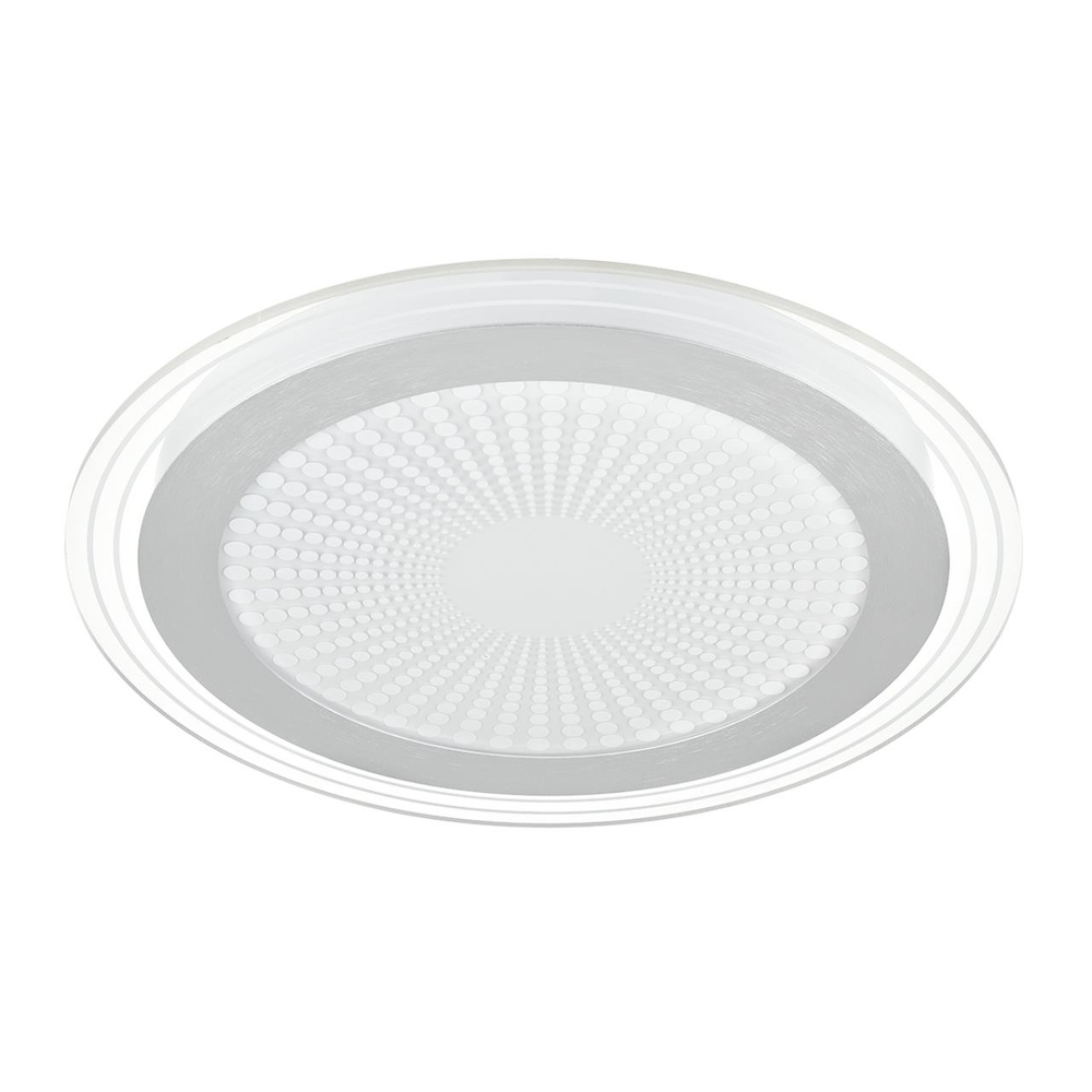 7739/80L MITRA LED SN 603 Светильник металл/акрил/белый/серебряный/прозрачный LED 80Вт 3000-6500К D480 IP20 пульт ДУ PROMISE