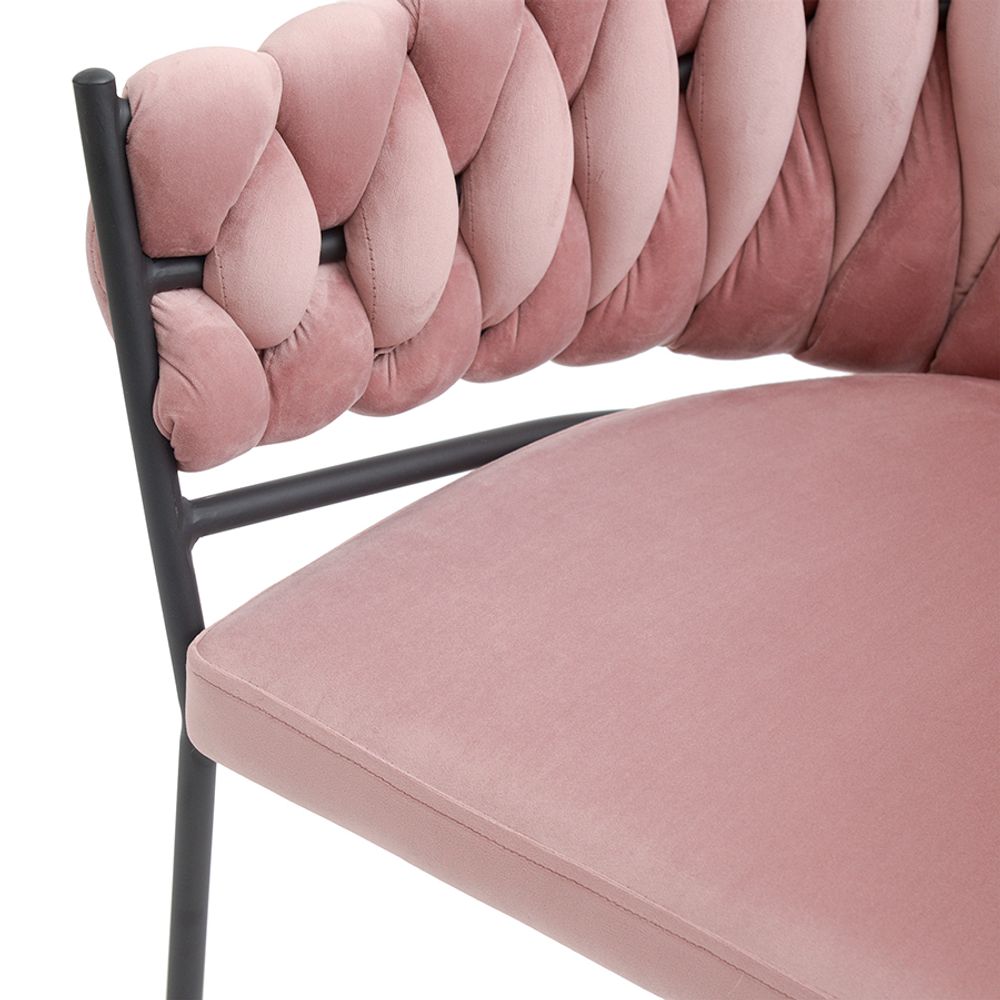 Кресло Lind, велюр, розовое