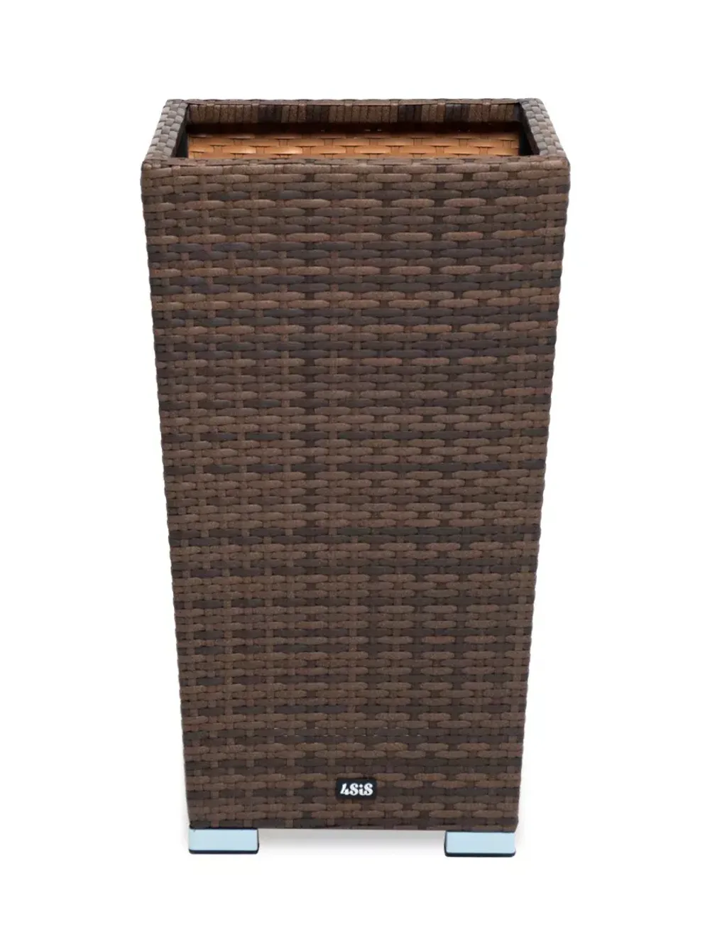 "Капучино" кашпо для цветов плетеное из искусственного ротанга, цвет коричневый