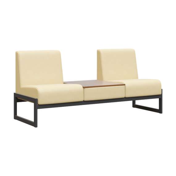 Module Диван двухмест. столик унив. MD.D2-ST2 Oregon 11/Орех Гварнери/Металл Черный 1855*700*800