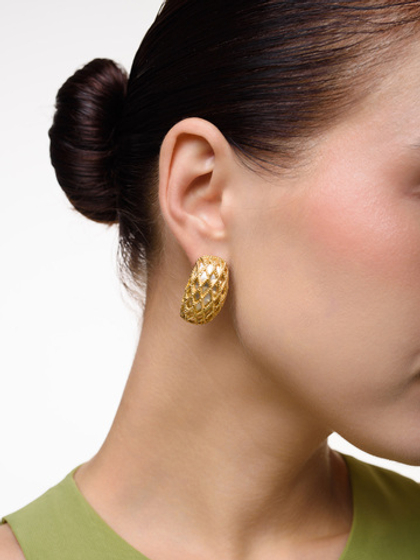 Серьги "Domed Diamond Shape"