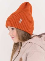 Шапка тыква из смесовой шерсти однослойная "Мандарин"