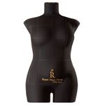Манекен портновский Моника, торс, вид спереди, размер 54, черный.