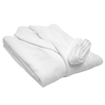 Халат махровый из чесаного хлопка белого цвета из коллекции essential, размер xl