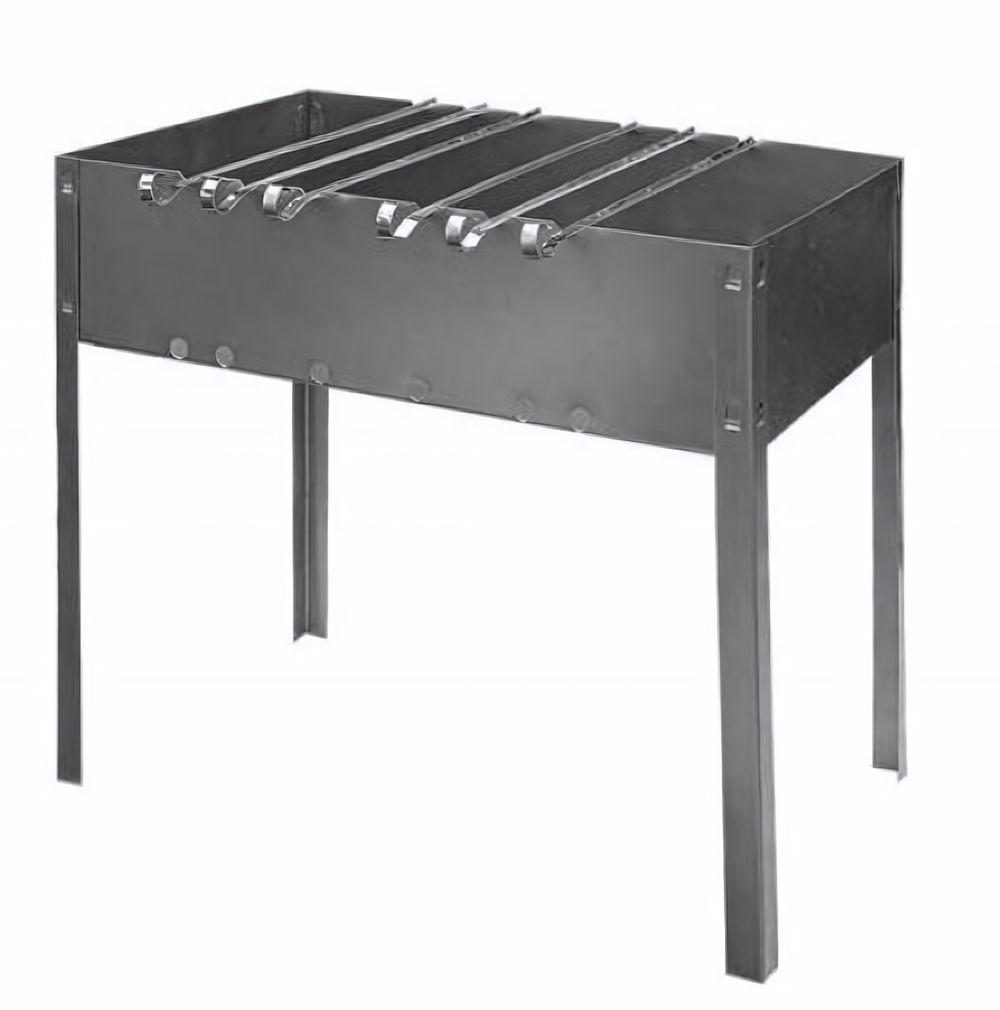 Мангал «Стандарт» 6 шампуров (коробка, 500х300х500*0,4-0,5 мм