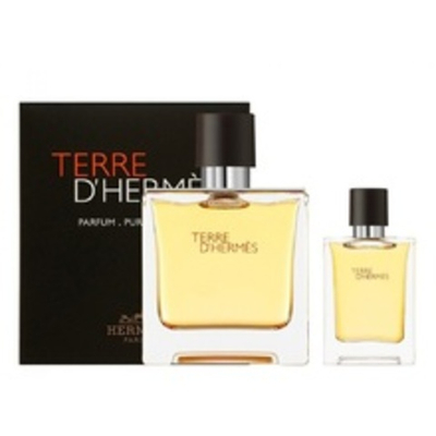 Terre D'Hermes Pure Perfume Gift set Parfum 75 ml and miniature 12.5 ml 75ml