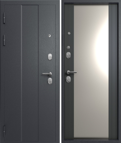 Входная дверь Мегатрон MEGA-5 Графит муар - Графит софт