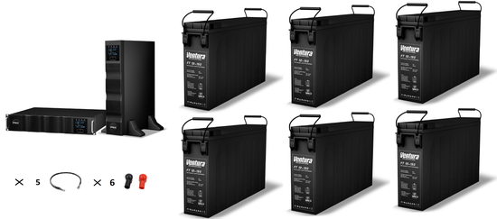Комплект ИБП Stark Country 2000 Online One RT + АКБ Ventura FT 12-150 х 6 шт.