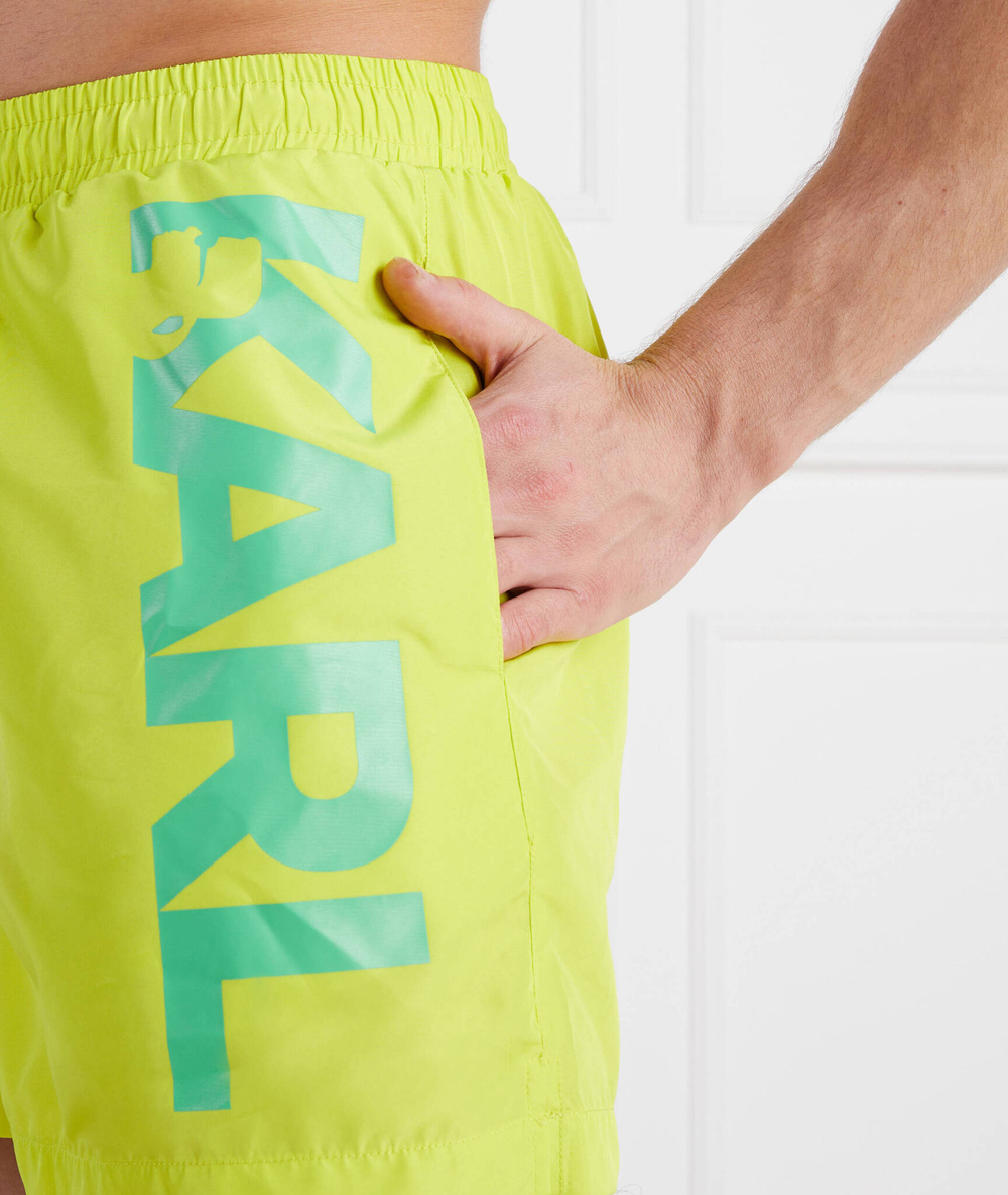 Шорты для плавания karl logo short boardshorts Karl Lagerfeld - лимонный(230M2202)