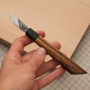 Скальпель с ручкой "Клык", ручка "Зебрано" // Wild Bull Tools