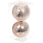 Новогодние шары 10см (набор 2шт) «Мягкий блеск», шампань