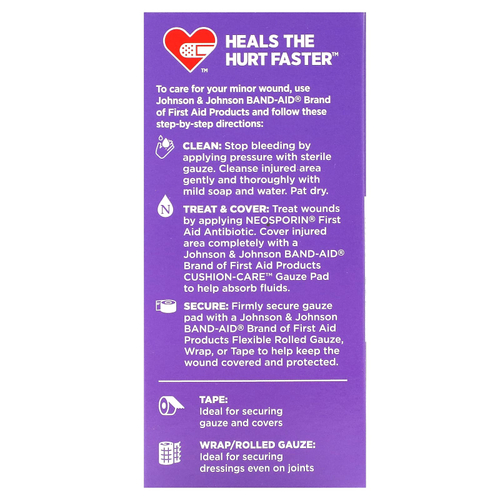 Band Aid, Cushion-Care, марлевые салфетки, Medium, 10 шт.