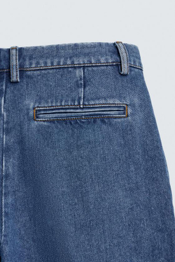 ZARA ДЖИНСЫ ЧИНОС STRAIGHT FIT, СИНИЙ