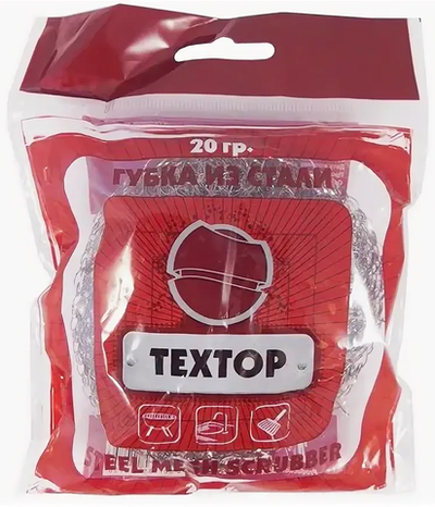 Губка металическая 20гр. (1шт) ТЕХТОР