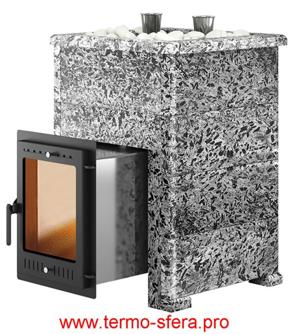 Печь для бани Эверест "Steam Master 30 INOX" Пироксенит Элит, S-40