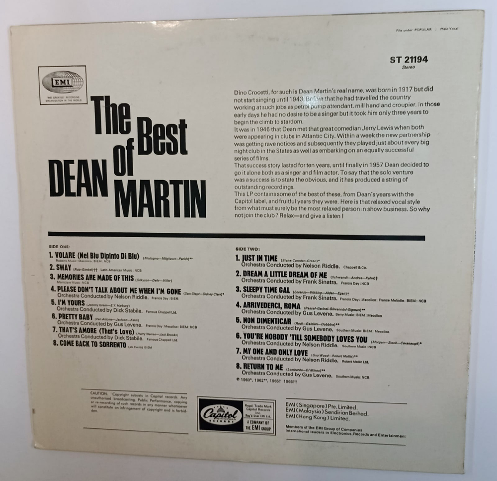 Dean Martin The Best Of Dean Martin (UK)