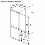 Встраиваемый двухкамерный холодильник Bosch KIN86ADD0