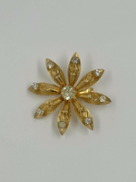 Брошь Цветок с кристаллами
