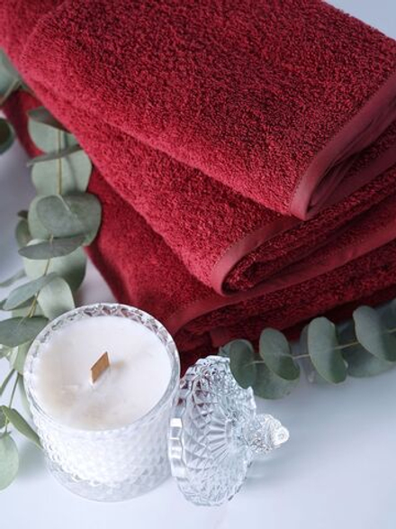 Набор полотенец 2шт Claire Batiste Atelier Ile темно-пурпурный