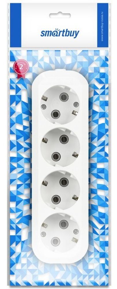 Колодка 4 гн. с/з 16Ас  Smartbuy,SBE-16-4-00-Z