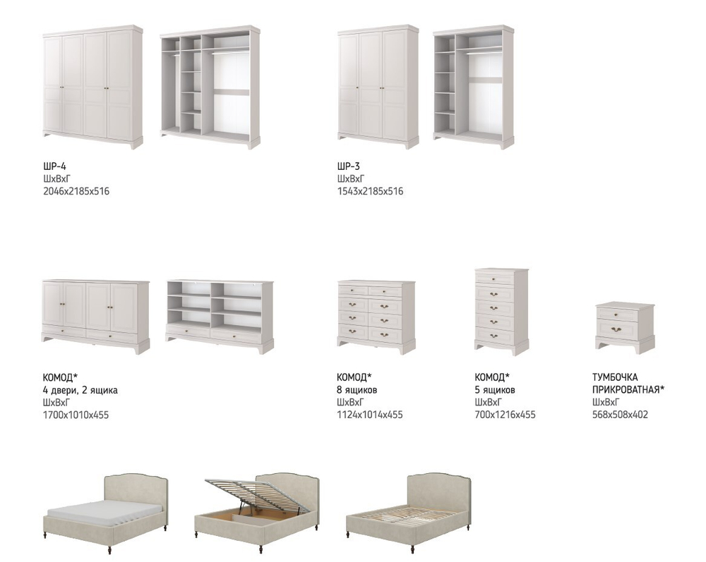 Шкаф для одежды (шкаф платяной) ЛОРЕТО ШР-3