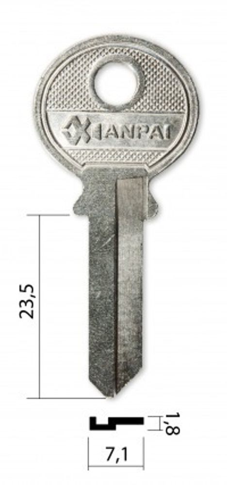 Заготовка английского ключа  TRI-5I TR3 TL6R TRC30L 10159 КНР
