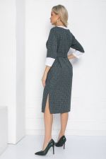 Платье Нежный акцент (темно-зеленое) П12634-18 LT Collection