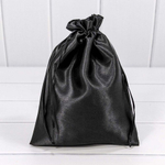 Мешочек 18х23см Атлас (Черный)