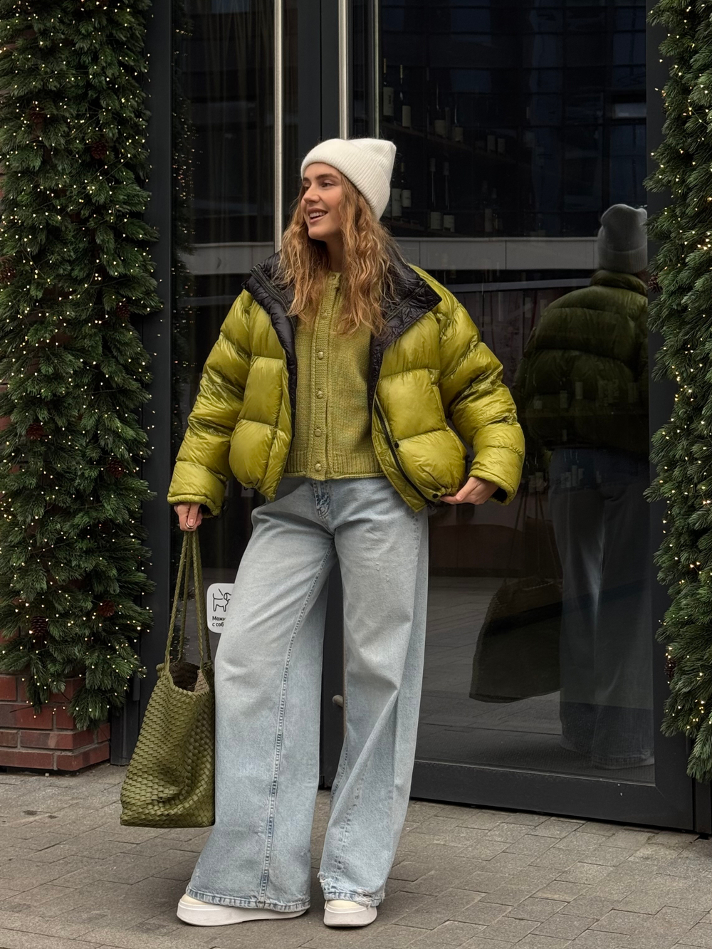 Пуховик Лак зеленое яблоко