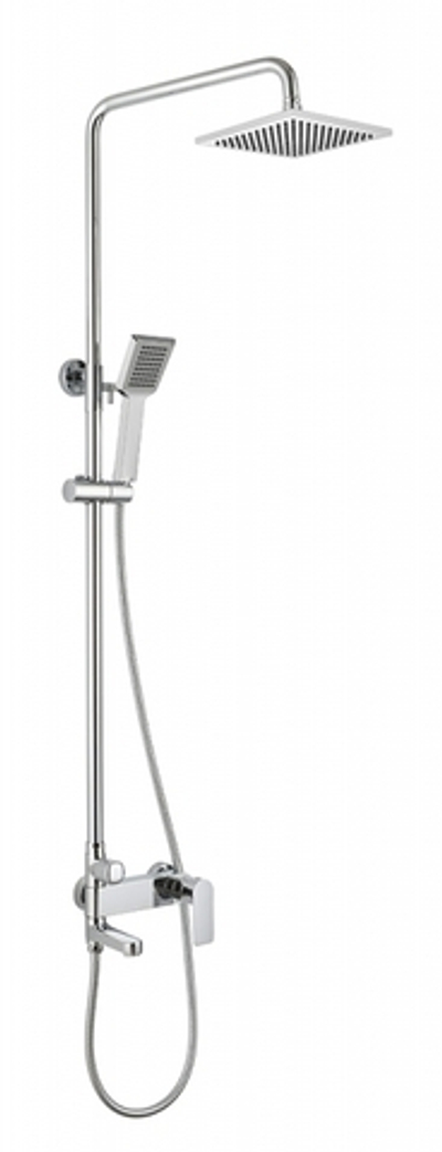 Душевая колонна со смесителем для ванны Bravat Real поворотный излив