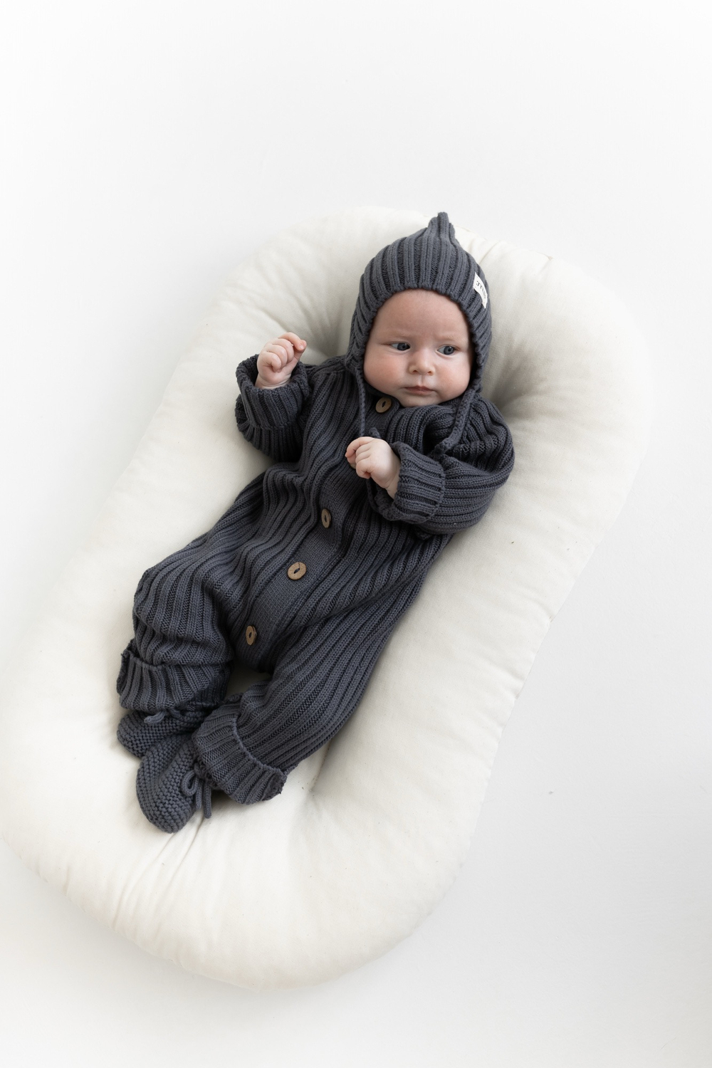 Комплект 3в1 лапша из 100% хлопка Антрацитовый