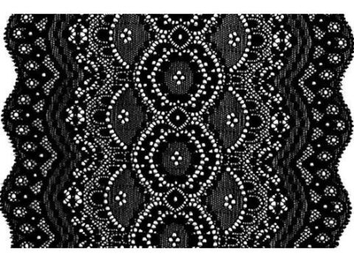 Женские кружевные трусики-бразилиана с геометрическим рисунком (Размер: 3 размер) (Цвет: черный)