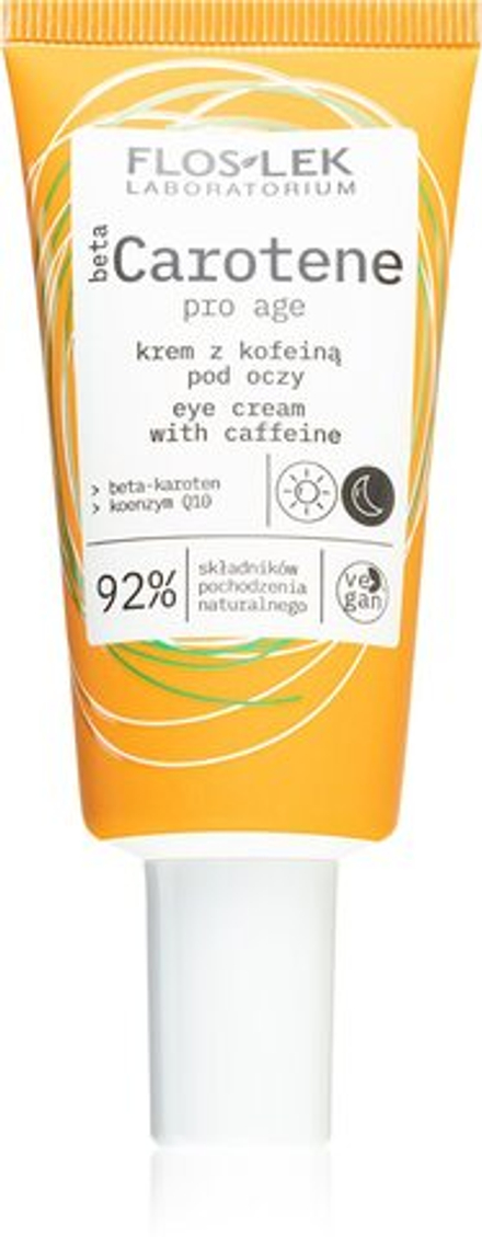 FlosLek Laboratorium Beta Carotene - крем для глаз от мешков и морщин с кофеином /   30  ml  / GTIN 5905043022116