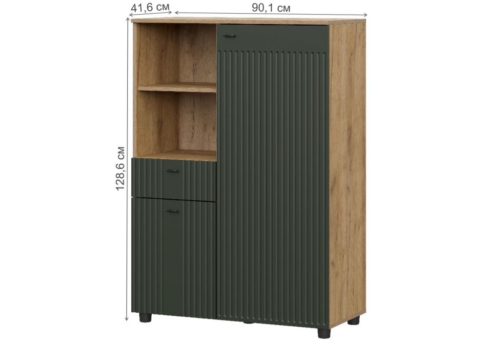 Комод Эдолина дуб золотой / олива софт