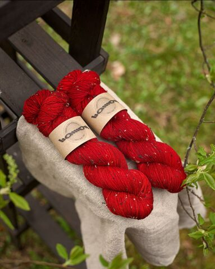 Носочный твид "Красный Deep red"