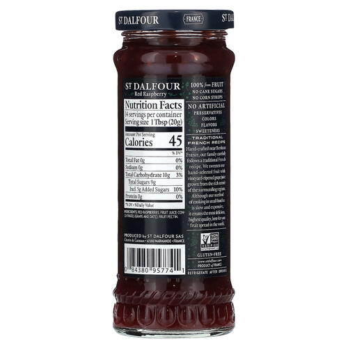 St. Dalfour, Deluxe, джем из красной малины, 284 г (10 унций)