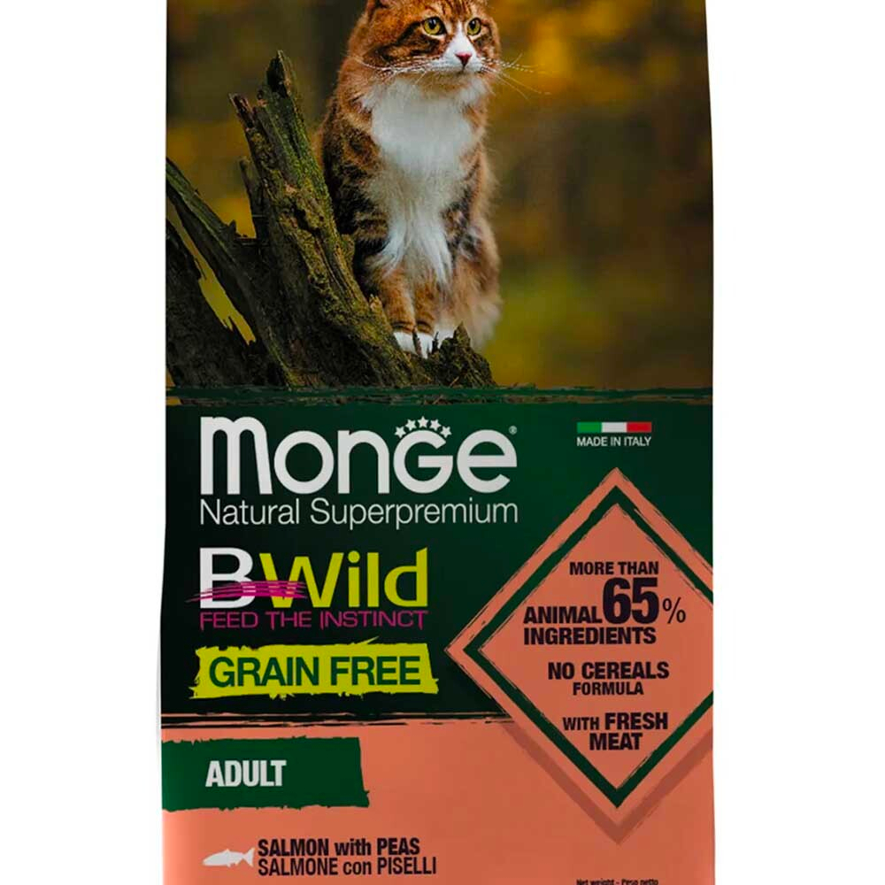 Monge Bwild корм для кошек с лососем (беззерновой) (Adult)