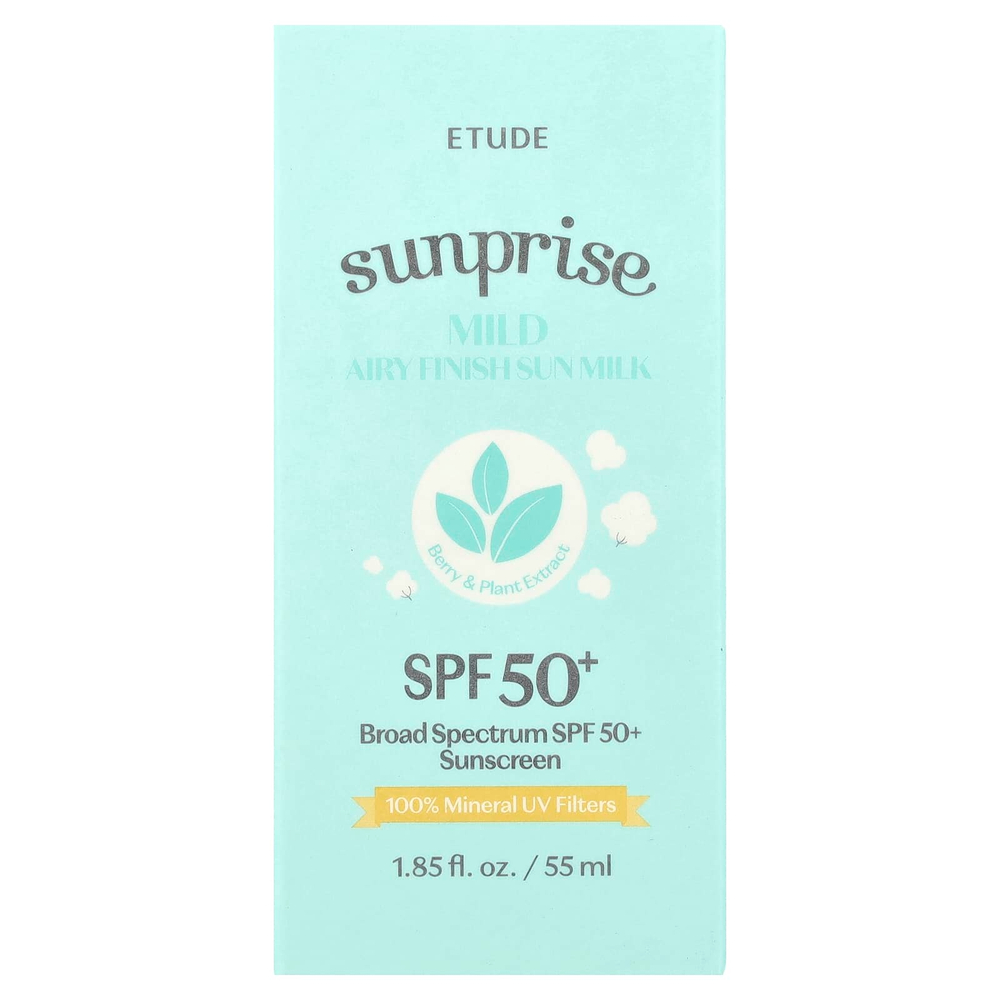 ETUDE, Sunprise, молочко для загара с легким воздушным финишем, SPF 50+, 55 мл (1,85 жидк. унц.)